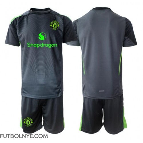 Camiseta Manchester United Portero Visitante Equipación para niños 2025-26 manga corta (+ pantalones cortos)